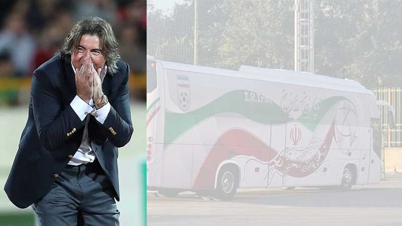 فرق مجازات هیجان با قرار در اتوبوس تیم ملی