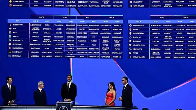 قرعه کشی کامل فصل UCL 25/26